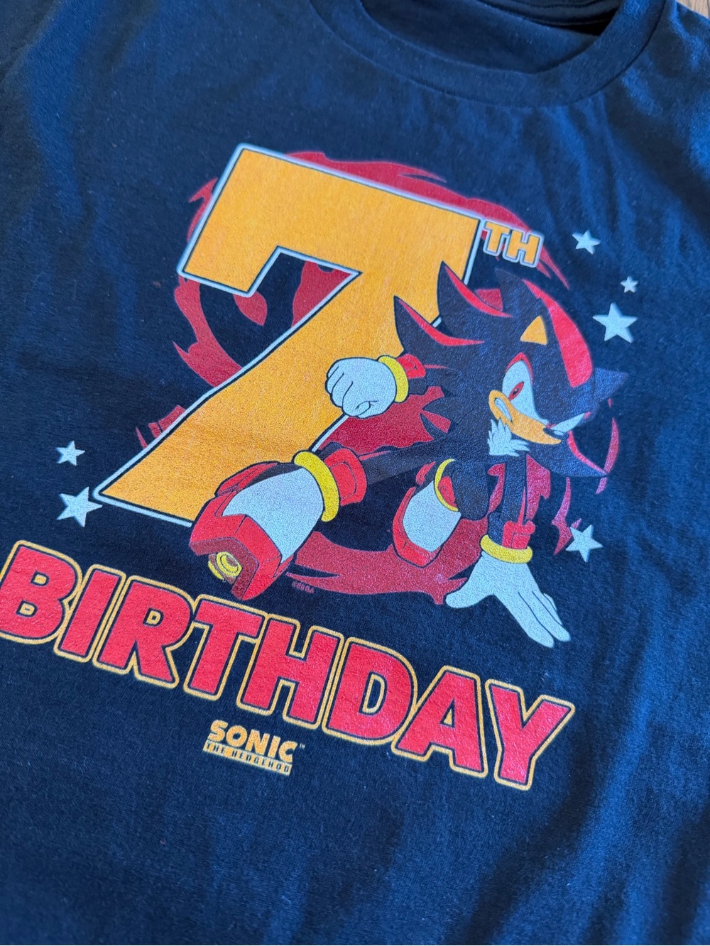 Bigfoot Black Monster Truck, Birthday Sonic & Halloween Tee Bundle Size 8 - Picture 3 of 6